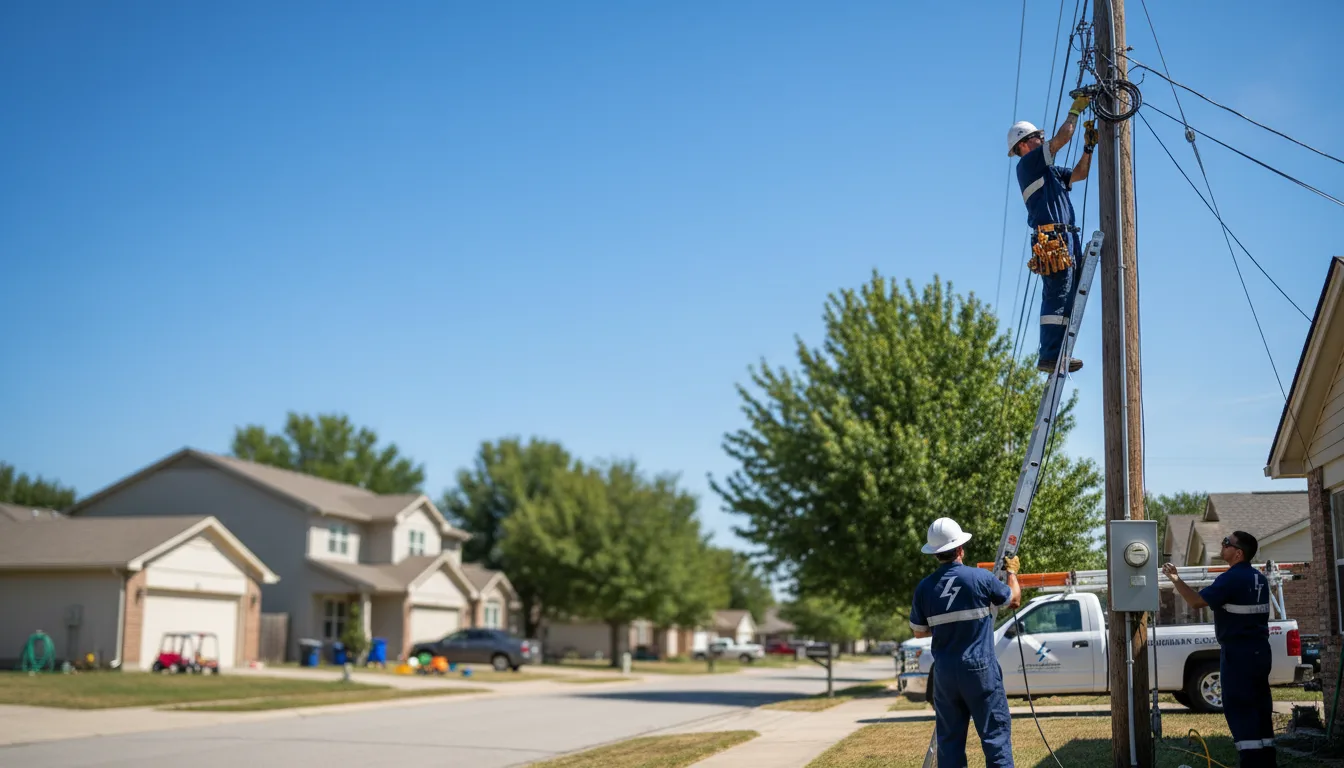 Residential electrician providing installation services in Baldwin, ND